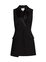 Lainey Sleeveless Tuxedo Minidress