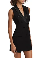 Lainey Sleeveless Tuxedo Minidress