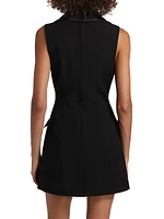 Lainey Sleeveless Tuxedo Minidress