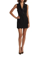 Lainey Sleeveless Tuxedo Minidress