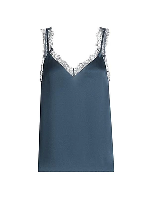 Janeiro Lace-Trim Silk Camisole