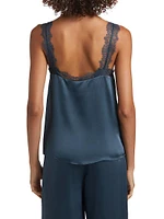 Janeiro Lace-Trim Silk Camisole