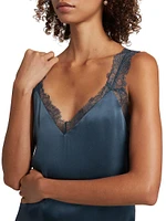 Janeiro Lace-Trim Silk Camisole