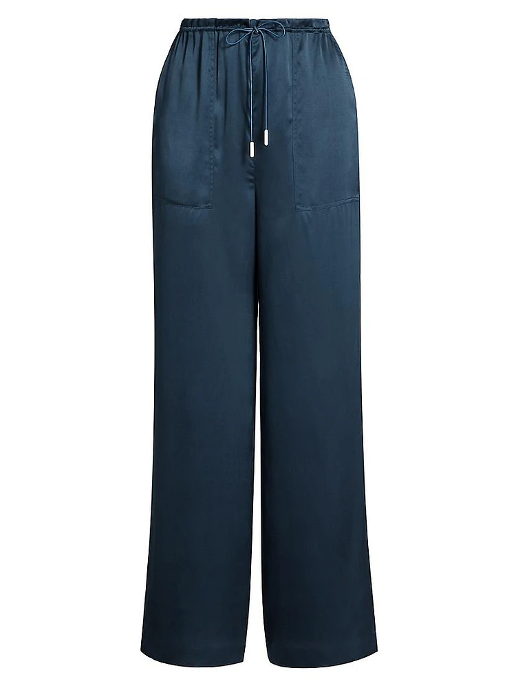 Kingston Silk Wide-Leg Pants