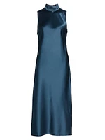 Ulani Satin Sleeveless Midi-Dress