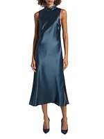 Ulani Satin Sleeveless Midi-Dress