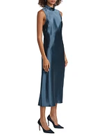 Ulani Satin Sleeveless Midi-Dress