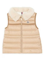 Little Girl's & Elisheba Faux Fur Lined Vest