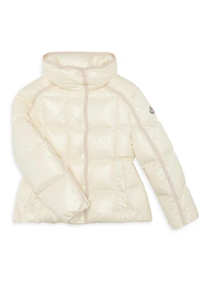 Little Girl's & Selat Braided Trim Nylon Down Jacket