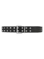 Double Eyelet Leather Belt