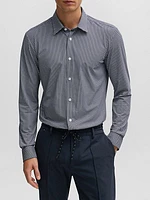 Slim-Fit Shirt in Geometric-Printed Performance-Stretch Material