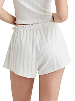 Pippa Pointelle High-Waist Shorts