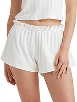 Pippa Pointelle High-Waist Shorts