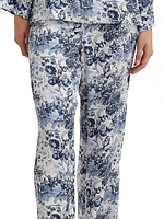 Toile De Jouy Silk Pajamas