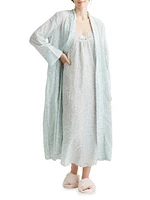 Cheri Blossom Silk-Blend Robe