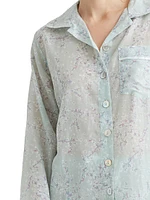 Cheri Blossom Silk-Blend Pajamas