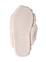 Sheepy Faux Fur Crossover Sandals