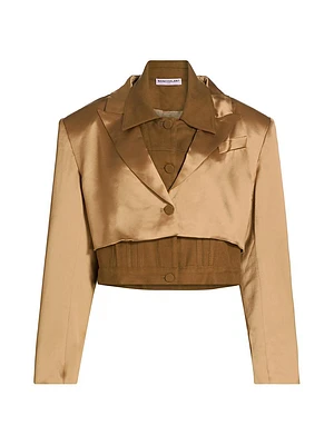 Neel Satin Layered Jacket