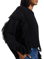 Fringed Alpaca Crop Sweater