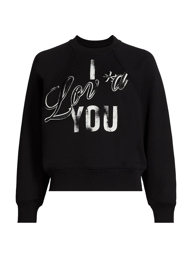 I Lov'd You Cotton Cropped Sweatshirt