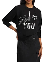 I Lov'd You Cotton Cropped Sweatshirt