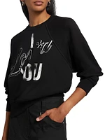 I Lov'd You Cotton Cropped Sweatshirt