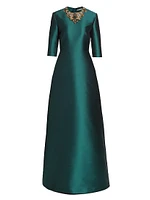 Mikado Embellished Gown