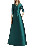 Mikado Embellished Gown