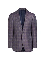 Checked Single-Breasted Blazer