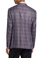 Checked Single-Breasted Blazer