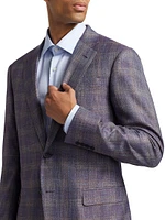 Checked Single-Breasted Blazer