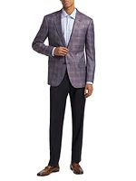 Checked Single-Breasted Blazer