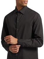 Cotton-Blend Button-Front Shirt