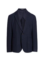 Wool-Blend Single-Breasted Blazer
