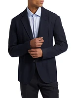 Wool-Blend Single-Breasted Blazer