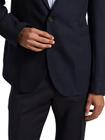 Wool-Blend Single-Breasted Blazer