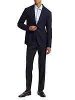 Wool-Blend Single-Breasted Blazer