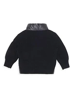 Baby Boy's & Little Boy's Down Knit Zip Up Cardigan