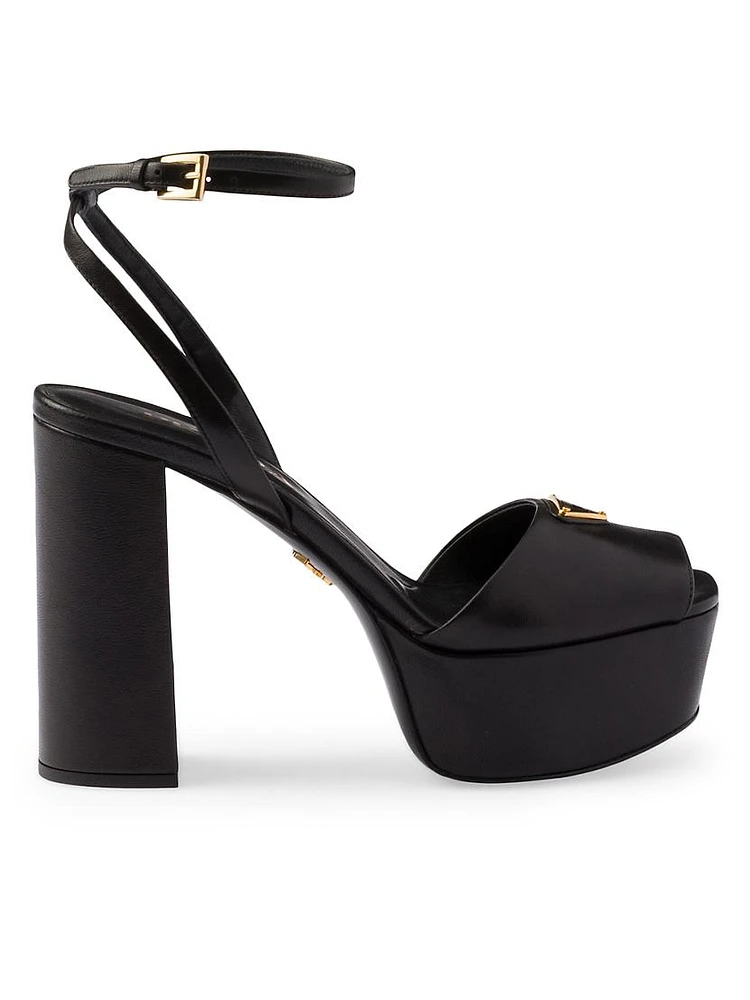 Nappa Leather Platform Sandals