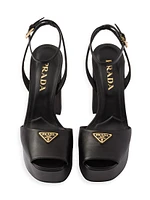 Nappa Leather Platform Sandals