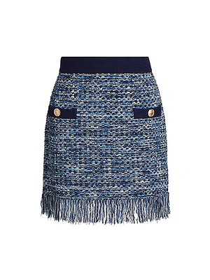 Kali Textured Fringe Miniskirt