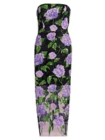 Kait Sequined Floral Midi-Dress