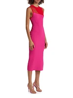 Kyle Bi-Color Midi-Dress