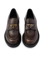 Chocolate Leather Loafers