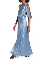 Eleni Hammered Satin Dress