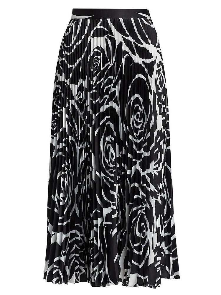 Beautiful Flowy Pleated Midi-Skirt