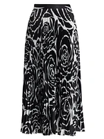 Beautiful Flowy Pleated Midi-Skirt