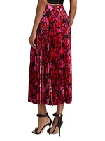 Beautiful Flowy Pleated Midi-Skirt