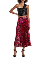 Beautiful Flowy Pleated Midi-Skirt