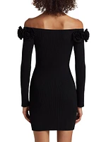 Kara Off-The-Shoulder Knit Minidress